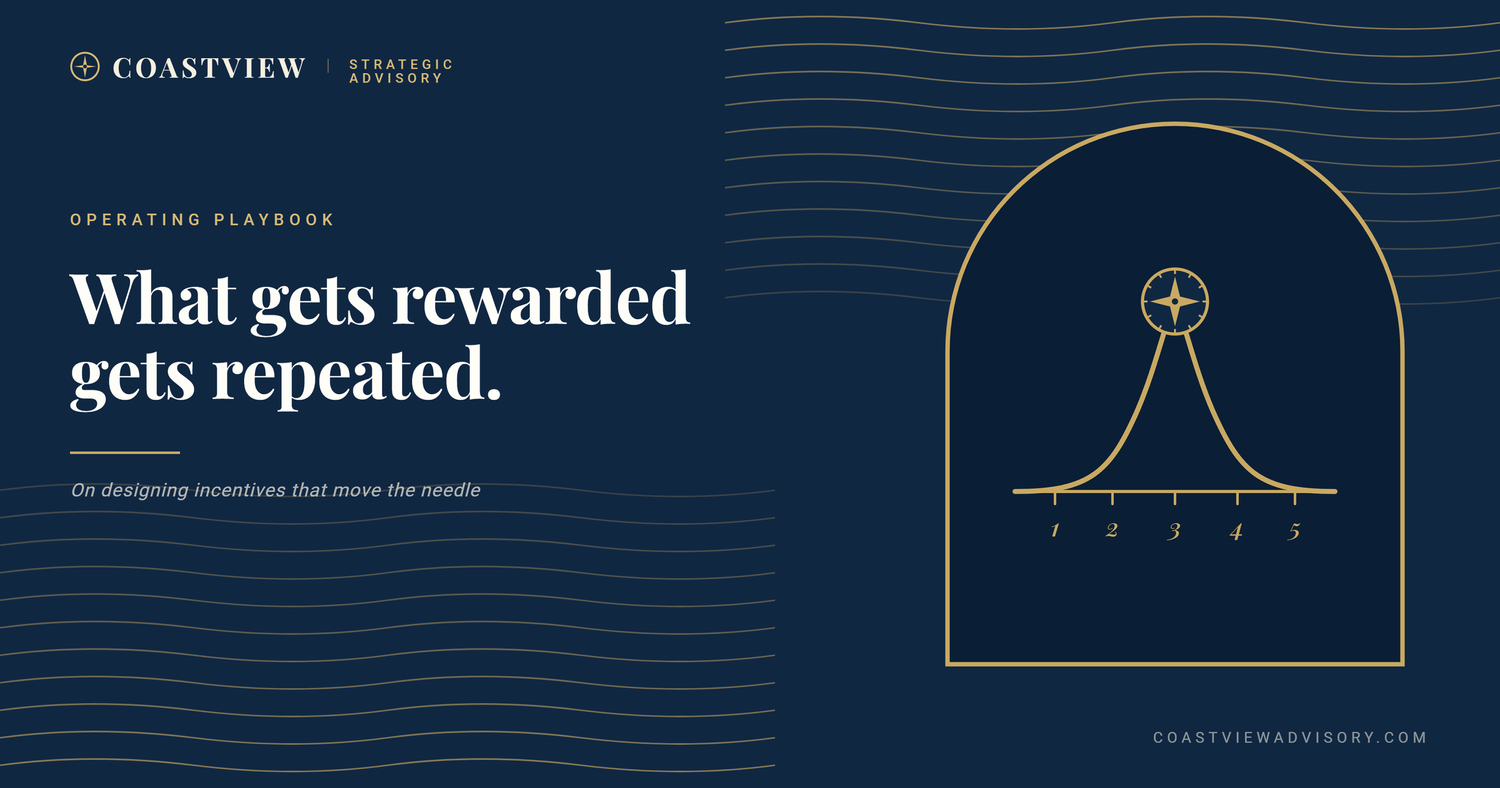 What gets rewarded gets repeated — A CFO's Real Job: Turning 3s into 4s
